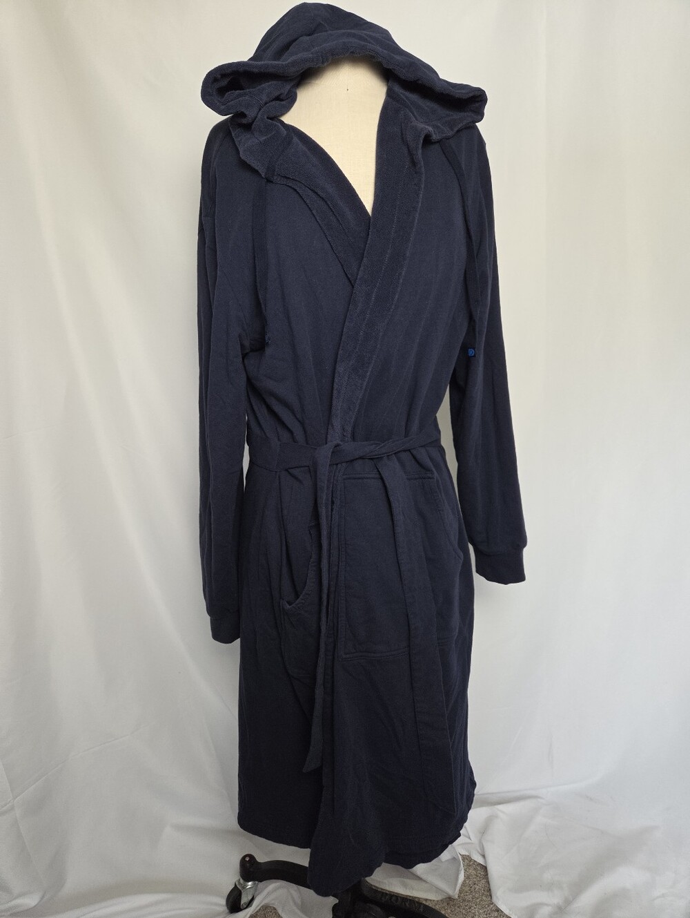 Mens Navy Hooded Dude Robe